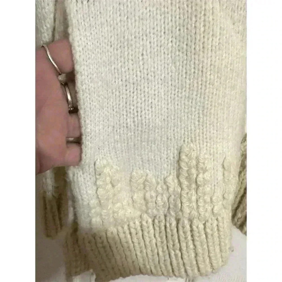 Anthropologie Knit Wool Alpaca Nylon Womens Sweater L Mock Neck - Picture 6 of 11